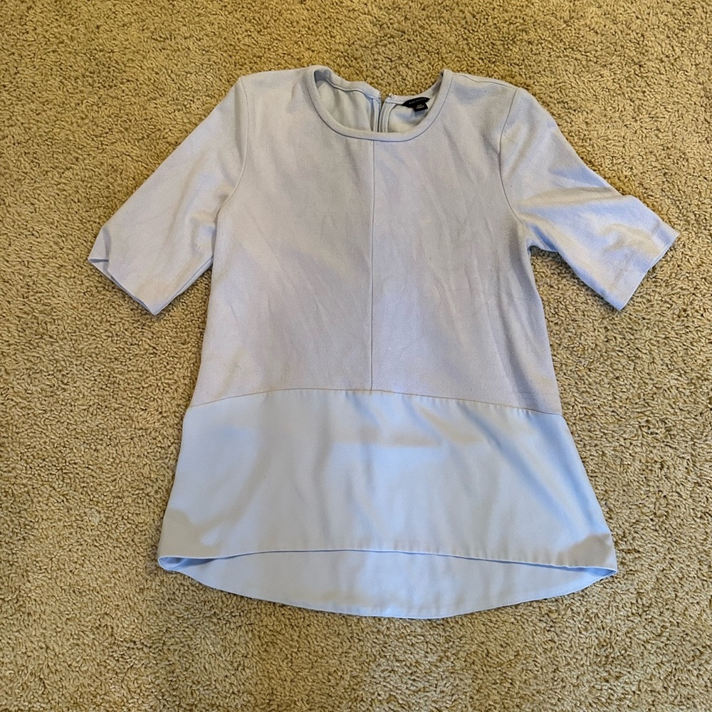 Ann Taylor Structured Mixed Material Top